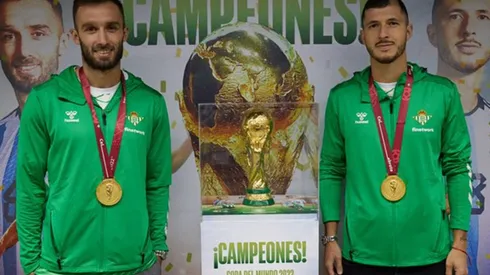 Multitudinario homenaje del Betis a Guido Rodríguez y Germán Pezzella