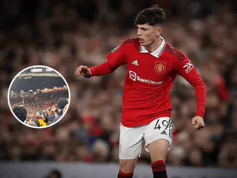 VIDEO | Lo aman: el canto que los hinchas del Manchester United le dedicaron a Garnacho