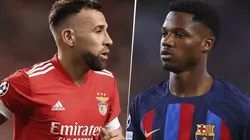 Nicolás Otamendi y Ansu Fati supieron protagonizar un duro cruce.