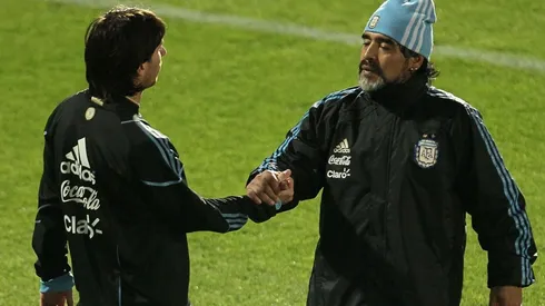 Lionel Messi y Diego Maradona, los dos mejores de la historia de la Copa del Mundo.