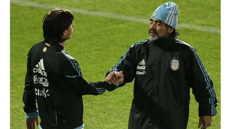 Lionel Messi y Diego Maradona, los dos mejores de la historia de la Copa del Mundo.