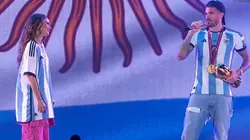 VIDEO | De Paul levantó la copa en el show de Tini y le dedicó unas palabras