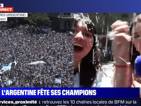 VIDEO | Se enteraron que una periodista era francesa y empezaron a cantar esto