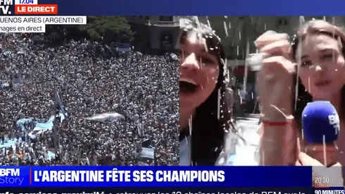 VIDEO | Se enteraron que una periodista era francesa y empezaron a cantar esto