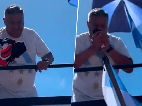 El video que nadie imaginaba: Chiqui Tapia besó una camiseta de River