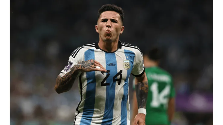 Enzo Fernández anotó su único gol en el Mundial de Qatar 2022 en la victoria ante México