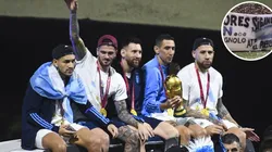 "Traidores": apareció un pasacalles en la puerta del predio de AFA contra varios periodistas