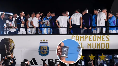 Ni Papu ni Paredes: otro campeón del mundo celebró con un vaso de Boca en la caravana