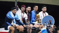 VIDEO | Es viral: el reto de Messi a De Paul en plenos festejos con los hinchas