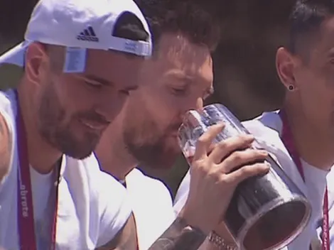 ¿Qué bebida toman Messi y los jugadores de la Selección Argentina en los festejos?