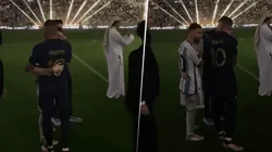 No se había visto: el momento en el que Mbappé felicitó a Messi y Scaloni por el título