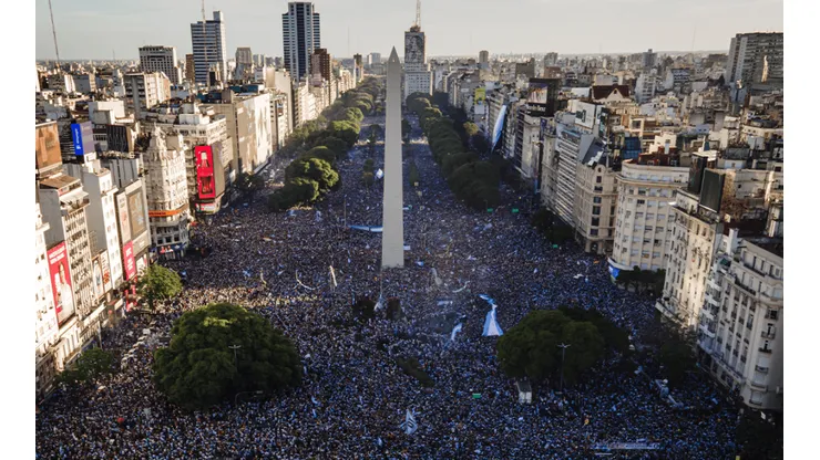 El Obelisco fue la sede un festejo multitudinario tras la consagración de Argentina en Qatar 2022