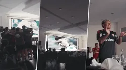 Locura en la concentración de River: así se festejó el penal de Montiel
