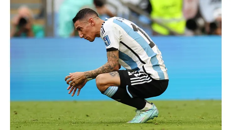 Ángel Di María, en duda para la final entre Argentina y Francia