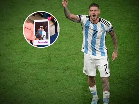 El romántico posteo de De Paul a 3 días de la final de Qatar 2022: "Te extraño"