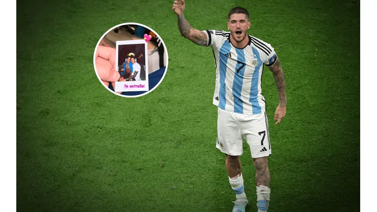 El romántico posteo de De Paul a 3 días de la final de Qatar 2022: "Te extraño"