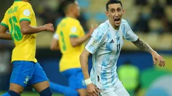 Ángel Di María y su recordado gol ante Brasil en el Maracaná.