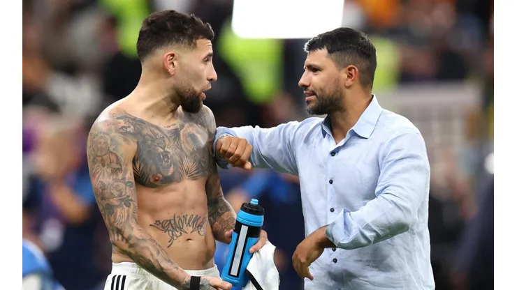 El Kun Agüero dijo presente en la práctica de la Argentina.