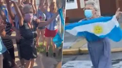 La abuela fanática de la Selección Argentina (Fotos: Captura)