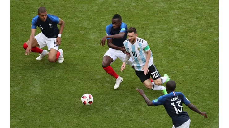 La foto de Messi de cada partido, esta vez ante Francia.