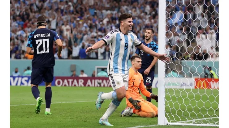 Está imparable: la impresionante marca que Julián Álvarez logró ante Croacia