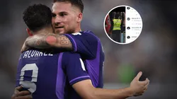 El insólito comentario de Alexis Mac Allister en la publicación de Julián Álvarez: "Alta burrita"