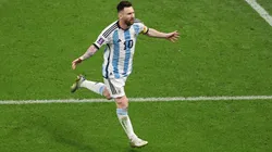 Lionel Messi celebra su gol ante Croacia por las semifinales de Qatar 2022.