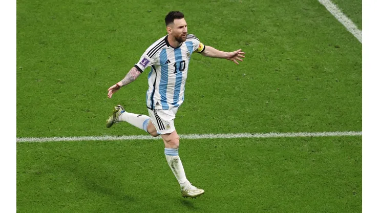 Lionel Messi celebra su gol ante Croacia por las semifinales de Qatar 2022.