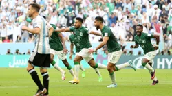 LUSAIL CITY, QATAR - NOVEMBER 22: Salem Al-Dawsari of Saudi Arabia celebrates after scoring their team's second goal during the FIFA World Cup Qatar 2022 Group C match between Argentina and Saudi Arabia at Lusail Stadium on November 22, 2022 in Lusail City, Qatar. (Photo by Clive Brunskill/Getty Images)