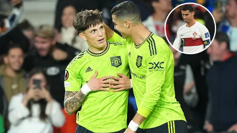 El comentario de Garnacho en el posteo de Cristiano Ronaldo tras la eliminación en Qatar 2022