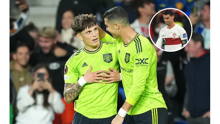 El comentario de Garnacho en el posteo de Cristiano Ronaldo tras la eliminación en Qatar 2022