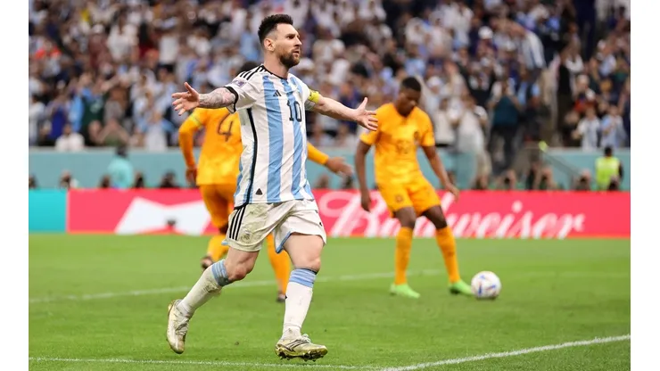 No se vio: el inédito gesto de Messi de cara a la gente tras su gol a Países Bajos