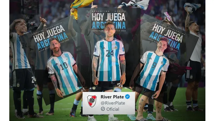 El CM de River volvió a tuitear en la previa de Argentina vs. Países Bajos.