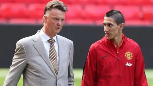Van Gaal y Di María, cara a cara otra vez.