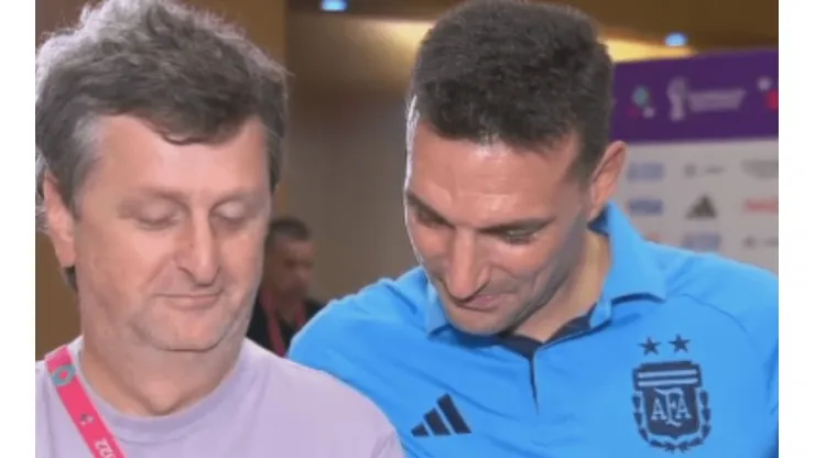 El video que llego de su pueblo e hizo emocionar a Scaloni.