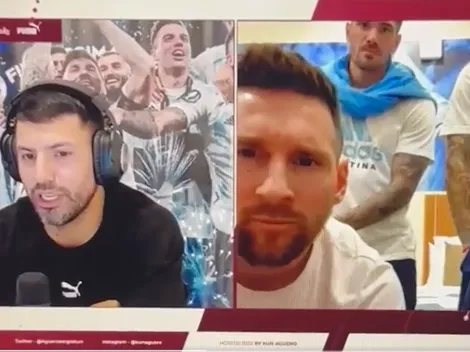 VIDEO | El ida y vuelta entre el Kun y Messi en vivo que emocionó a todos: "Siempre estás presente"