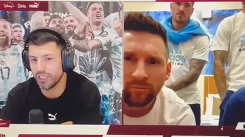 VIDEO | El ida y vuelta entre el Kun y Messi en vivo que emocionó a todos: "Siempre estás presente"