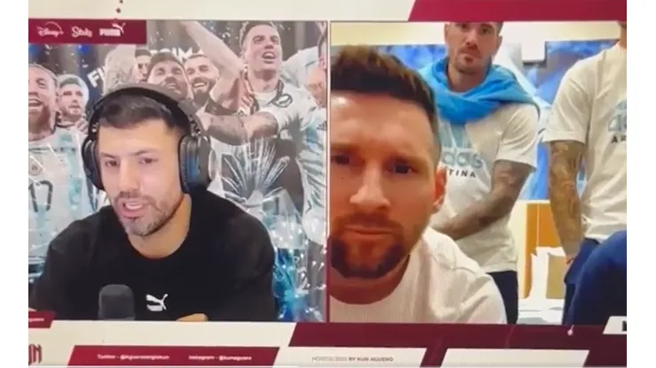 VIDEO | El ida y vuelta entre el Kun y Messi en vivo que emocionó a todos: "Siempre estás presente"