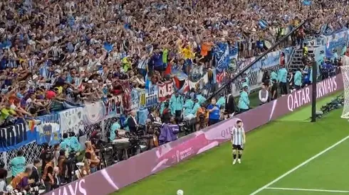 VIDEO | Messi fue a patear un córner y la gente enloqueció por completo