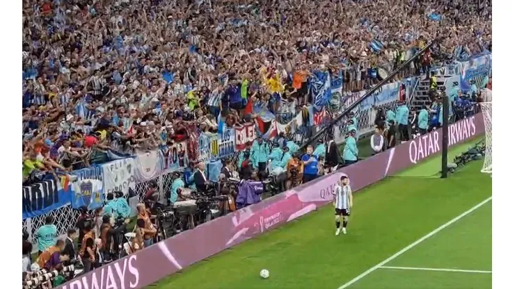 VIDEO | Messi fue a patear un córner y la gente enloqueció por completo