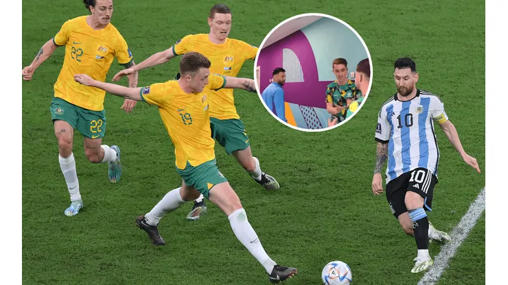 El gesto de Messi con los futbolistas de Australia tras el pase a cuartos de Argentina