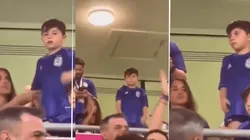 VIDEO | El reto de Antonela a Mateo en medio del partido contra Australia