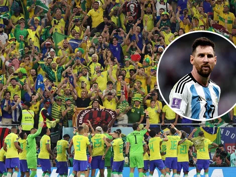 VIDEO | El fuerte canto de los hinchas de Brasil contra Messi en la previa de octavos: "Jodete"