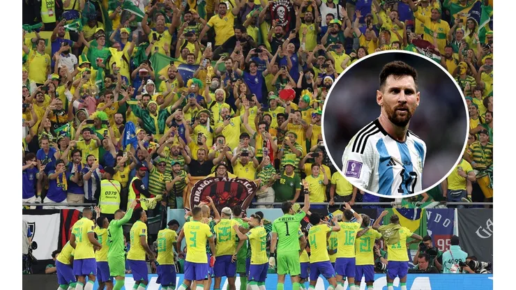 VIDEO | El fuerte canto de los hinchas de Brasil contra Messi en la previa de octavos: "Jodete"