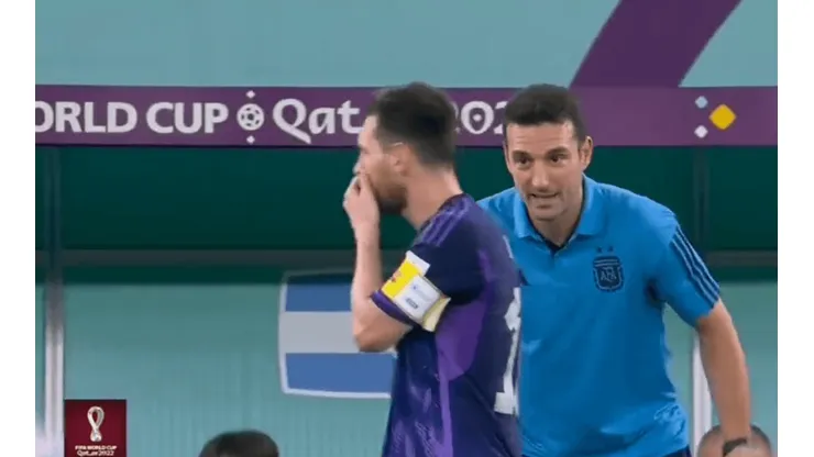 VIDEO | No se vio: ¿Qué le dijo Scaloni a Messi en el final del partido ante Polonia?