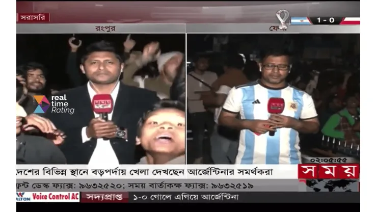VIDEO VIRAL | Descontrol en un móvil en Bangladesh por el gol de la Selección Argentina