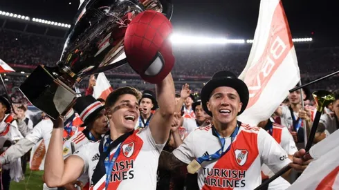 Lo habían hecho en River: Enzo Fernández y Julián Álvarez repitieron festejo en la Selección
