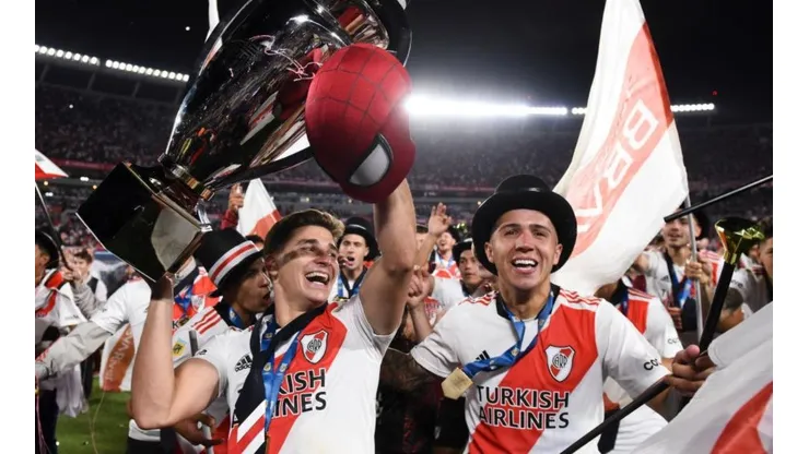 Lo habían hecho en River: Enzo Fernández y Julián Álvarez repitieron festejo en la Selección