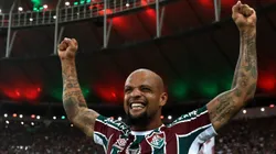 RIO DE JANEIRO, BRAZIL - APRIL 02: Felipe Melo of Fluminense celebrates after winning the Campeonato Carioca 2022 against Flamengo as at Maracana Stadium on April 02, 2022 in Rio de Janeiro, Brazil. (Photo by Buda Mendes/Getty Images)