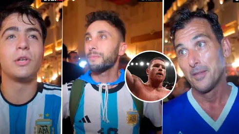 "Es un payaso": hinchas argentinos en Qatar defendieron a Messi del ataque virtual de Canelo
